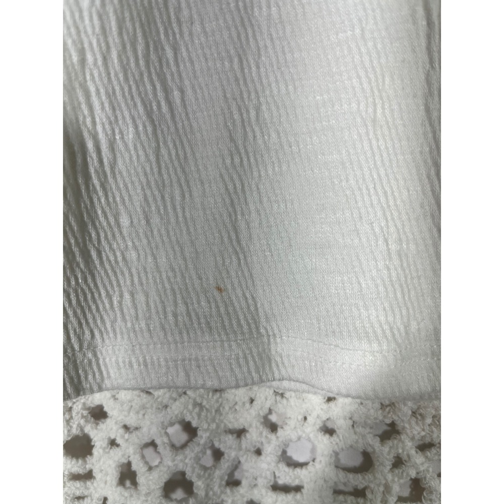 Maurices Crochet Cami Top Women XL White Adjustable Straps Scalloped Hem Boho - Picture 11 of 12